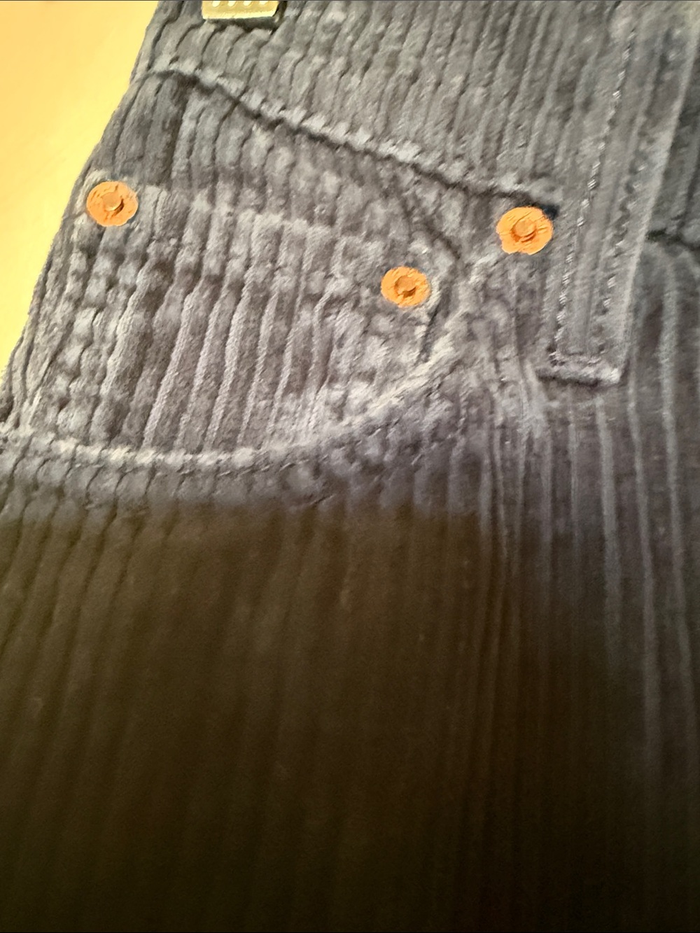 Levi's Navy Wide-Leg Rib Cage Corduroy Jeans size 26 - Picture 6 of 8